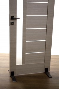 Porta Ginevra Battente Cortex Latte Line con vetro4